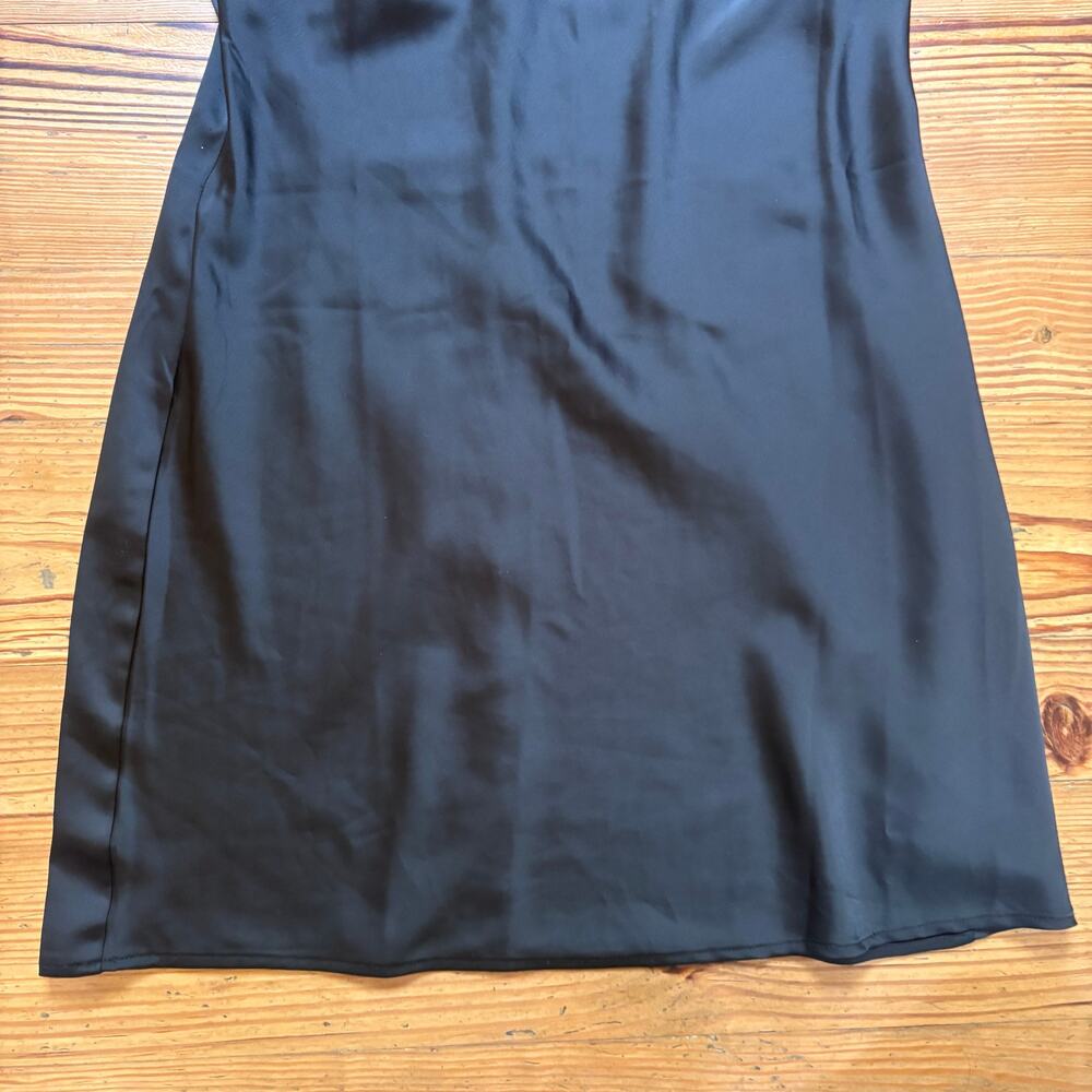 Shein black drape neckline adjustable strap slip dress SIZE L‎ - Picture 3 of 6